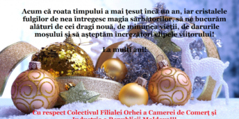 Filiala Orhei a CCI a RM Vă urează sărbători fericite