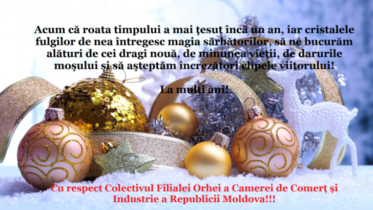 Filiala Orhei a CCI a RM Vă urează sărbători fericite